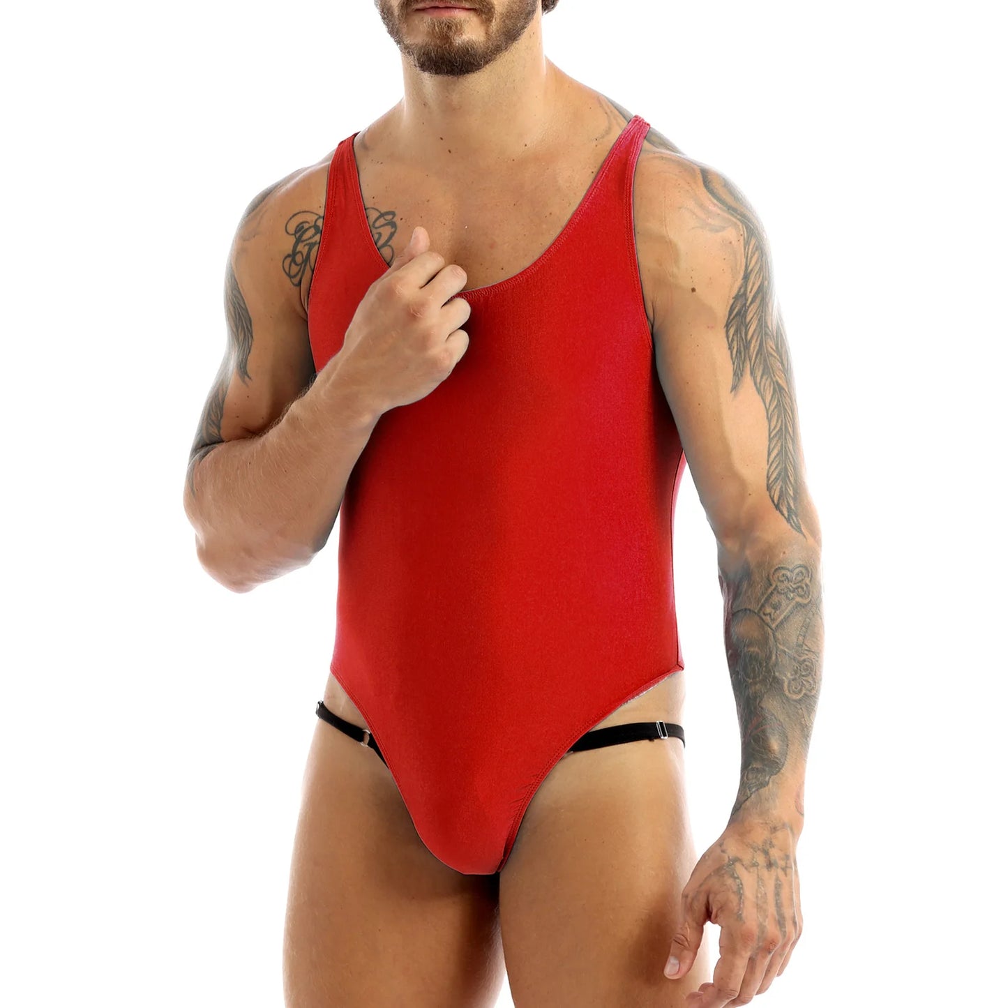 YiZYiF Fashion Sexy Mens Sexy Stretch Swimwear Swimsuit Men Thongs Borat Beachwear Bodysuit Leotard Singlet Costume Free