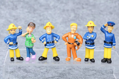 Lot de 12 figurines de pompiers en PVC, dessin animé Sam le pompier, jouets pour garçons et filles, cadeau d'anniversaire ou de Noël pour enfants