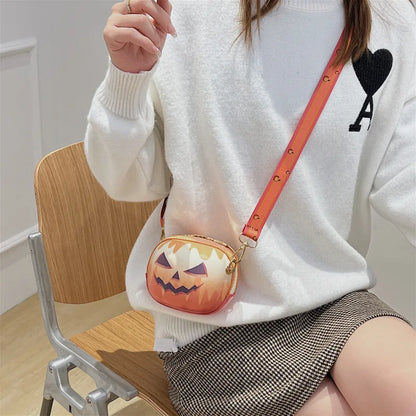 Sac à bandoulière petit citrouille drôle d'Halloween Nouveau 2021 Personnalisé Créatif Large Ceinture D'épaule Mignon Sac À Bandoulière Pour Femmes