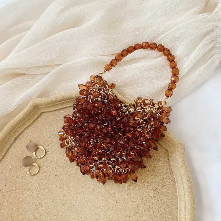 Beaded Handbag Sweet Bride's Handbag Fashion Dinner Bag Banquet Bag Cheongsam Bag Dress Bag Women's Shoulder Bag Bag