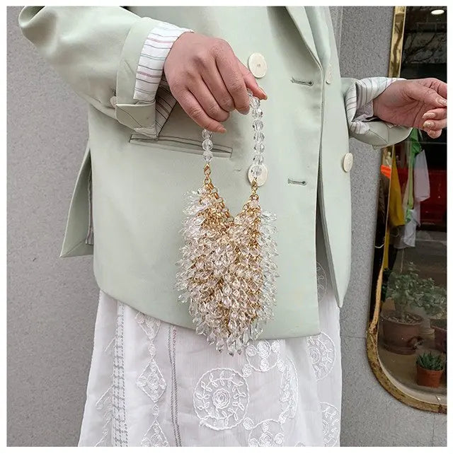 Beaded Handbag Sweet Bride's Handbag Fashion Dinner Bag Banquet Bag Cheongsam Bag Dress Bag Women's Shoulder Bag Bag