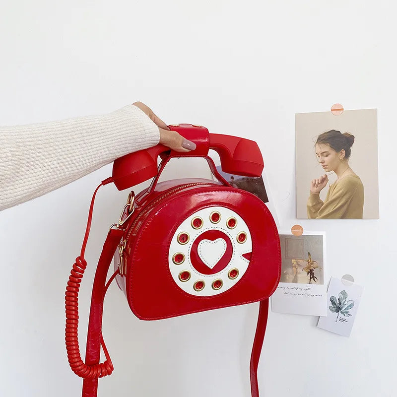 Sacs à main et portefeuilles pour femmes en forme de téléphone Sac à bandoulière rose pour fille Sacs fourre-tout décontractés en cuir verni Sac messager