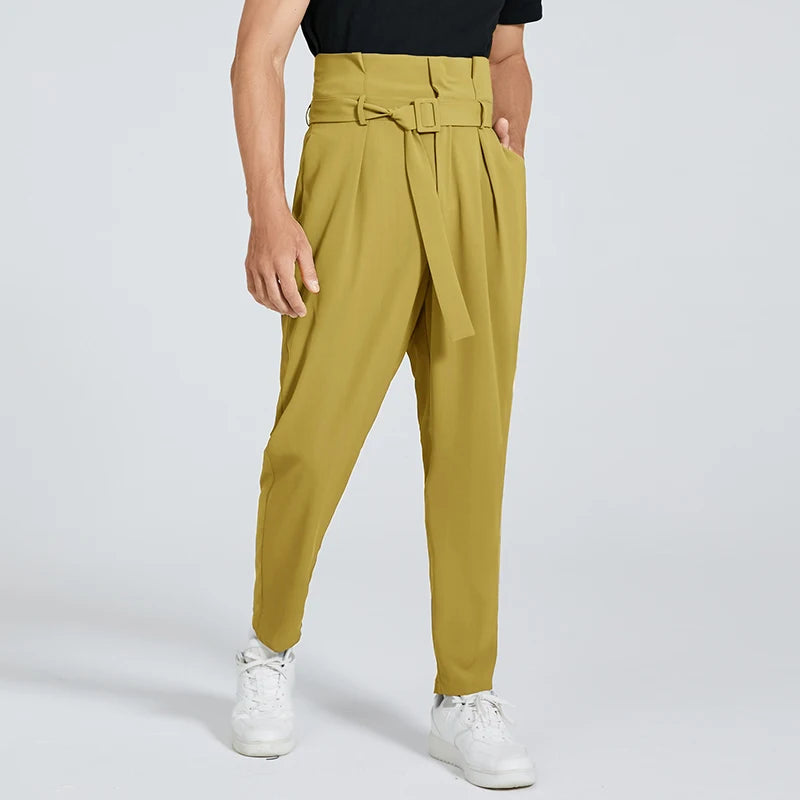 Pantalons à la mode pour hommes, nouveaux pantalons solides et bien ajustés, pantalons décontractés à lacets avec poche, pantalons longs cargo S-5XL INCERUN 2024