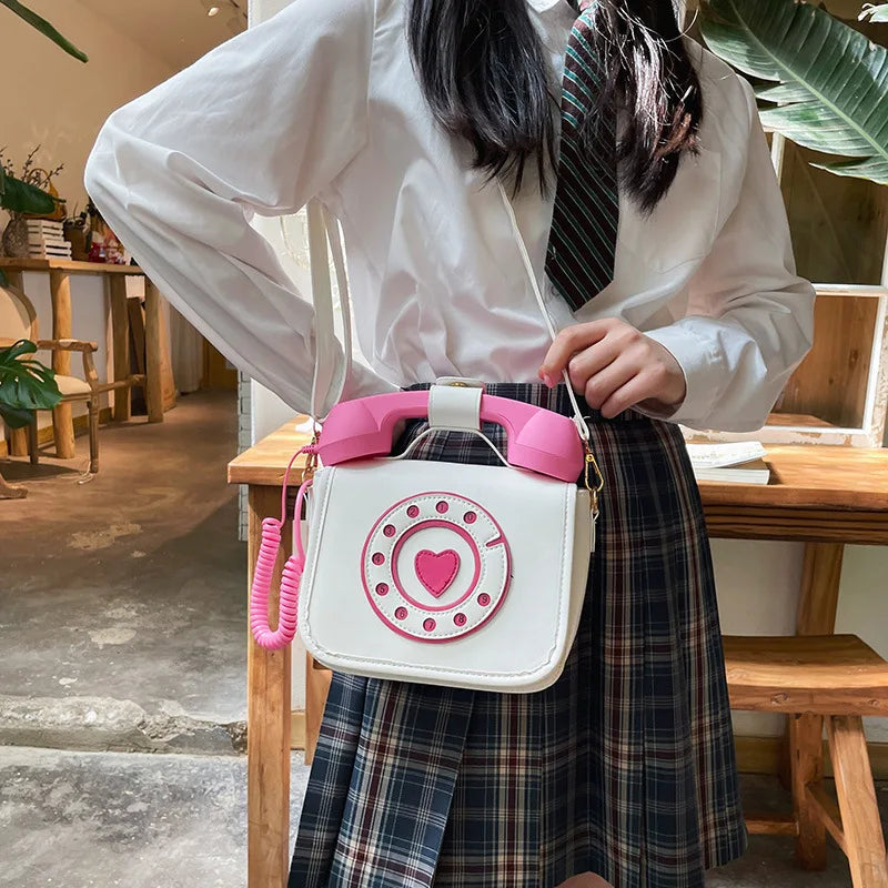 Bolso de hombro de piel sintética con forma de teléfono para mujer, estilo elegante, informal, para ir de compras, para la calle, para la escuela