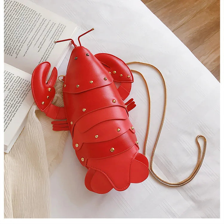 Lobster Shoulder Bag Brand Design Mini Women Handbag 3d Cartoon Animal Shape Crossbody Bags Fashion Chains Messenger Bag