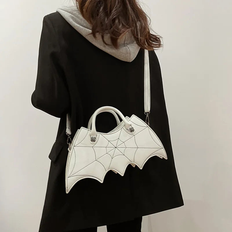 Sac à bandoulière de style punk pour femme, sac à bandoulière, sacs à main et sacs à main, sac de chauve-souris drôle pour femme, sac de créateur, sac fourre-tout en cuir PU