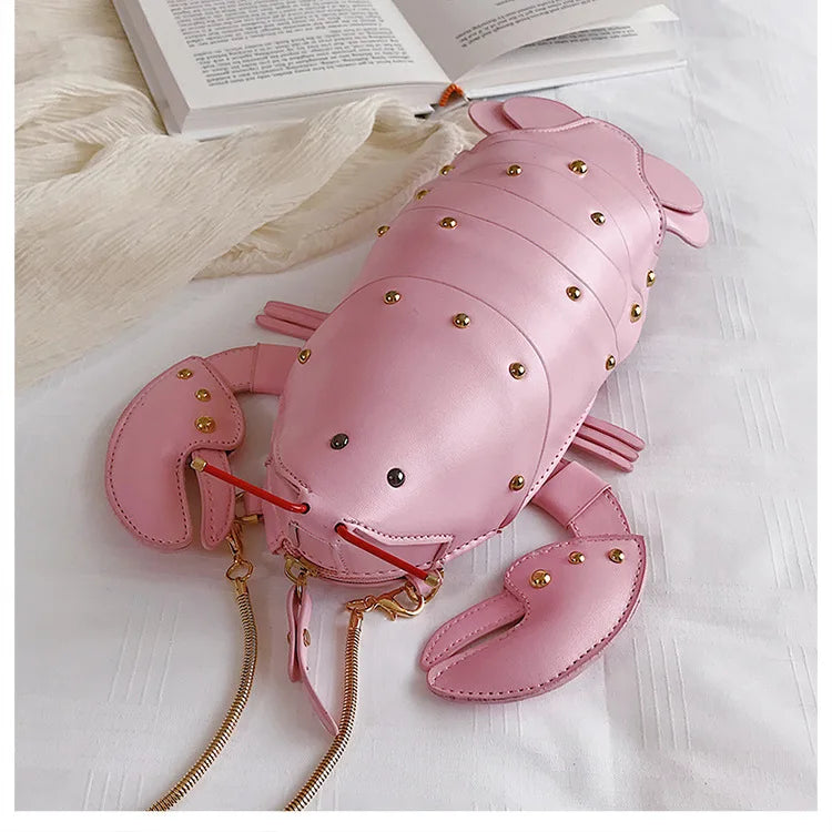 Lobster Shoulder Bag Brand Design Mini Women Handbag 3d Cartoon Animal Shape Crossbody Bags Fashion Chains Messenger Bag