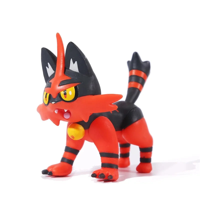 Figuras de Pokémon de 5 a 10 cm, modelo Charmander, Popplio, Litten, Pikachu, Arceus, figuras de acción, juguetes coleccionables