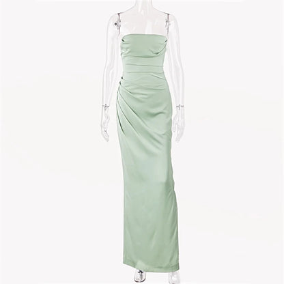 Robe d'invité de mariage Suninheart pour femme, robe de soirée formelle en satin d'été de haute qualité, robe de cérémonie verte House of Cb