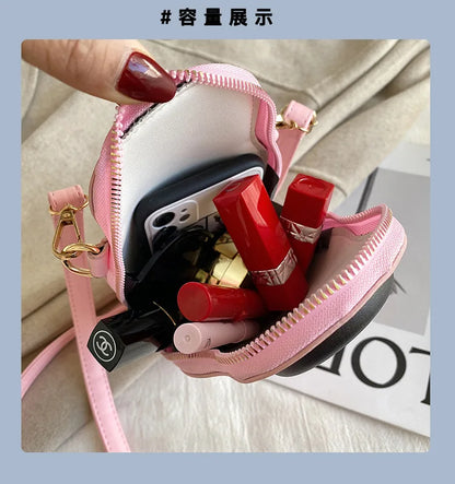 Bolso con estampado creativo de matrioska, bolso cruzado para mujer, nuevo bolso de cuero de PU a la moda, bolso para teléfono y cartera, bolso de hombro, bolsas