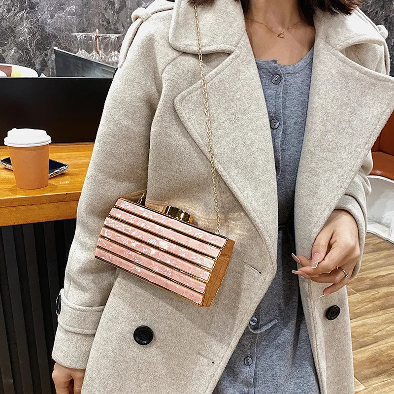 Mini bolsos cruzados de acrílico para mujer 2021, bolso de hombro sencillo, tendencia de marca femenina, bolso de mano para fiesta, bolsos y carteras de boda