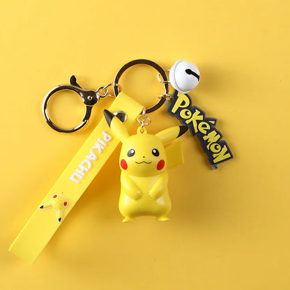 Figurines originales Pokémon Pikachu, porte-clés de dessin animé, pendentif, décorations d'anime Pokémon, modèle de jouets, poupées, cadeau d'anniversaire pour enfant