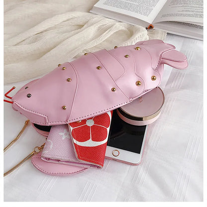 Lobster Shoulder Bag Brand Design Mini Women Handbag 3d Cartoon Animal Shape Crossbody Bags Fashion Chains Messenger Bag