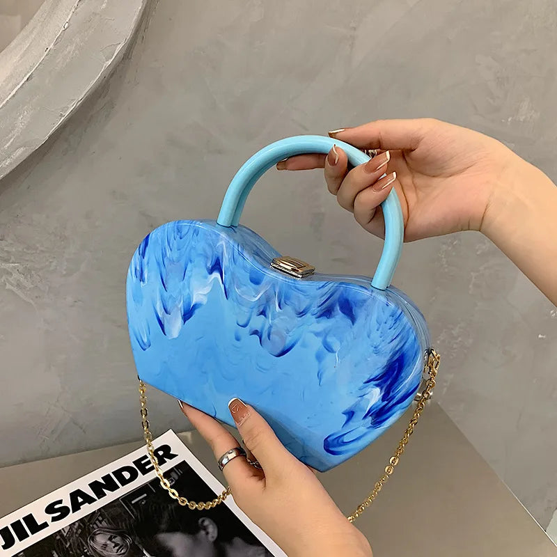 Candy Color Acrylic Box Design Party Evening Bag Crossbody Bag Women 2021 Shoulder Chain Bag Fashion Purses and Handbags