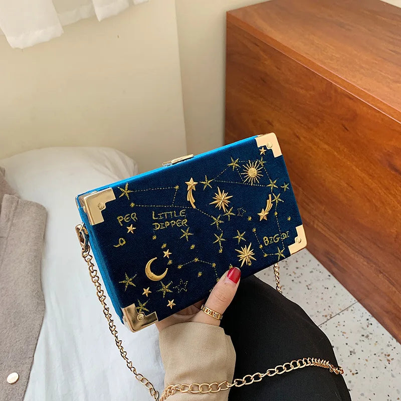 Tassel Small Square Bag Female Pearl Chain Handbag Dinner Bag High Quality Long Tassel Clutch Bag Black Evening Bag