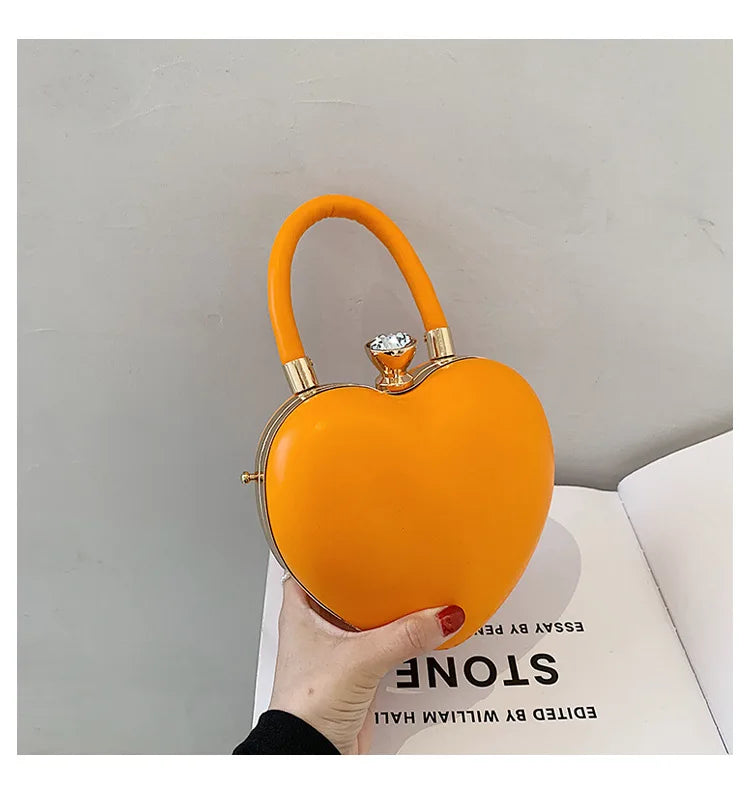 Bolsos y carteras para mujer, bolso de hombro con forma de corazón de amor blanco, bolso cruzado con cadena para mujer, bolso de mano y cartera para mujer