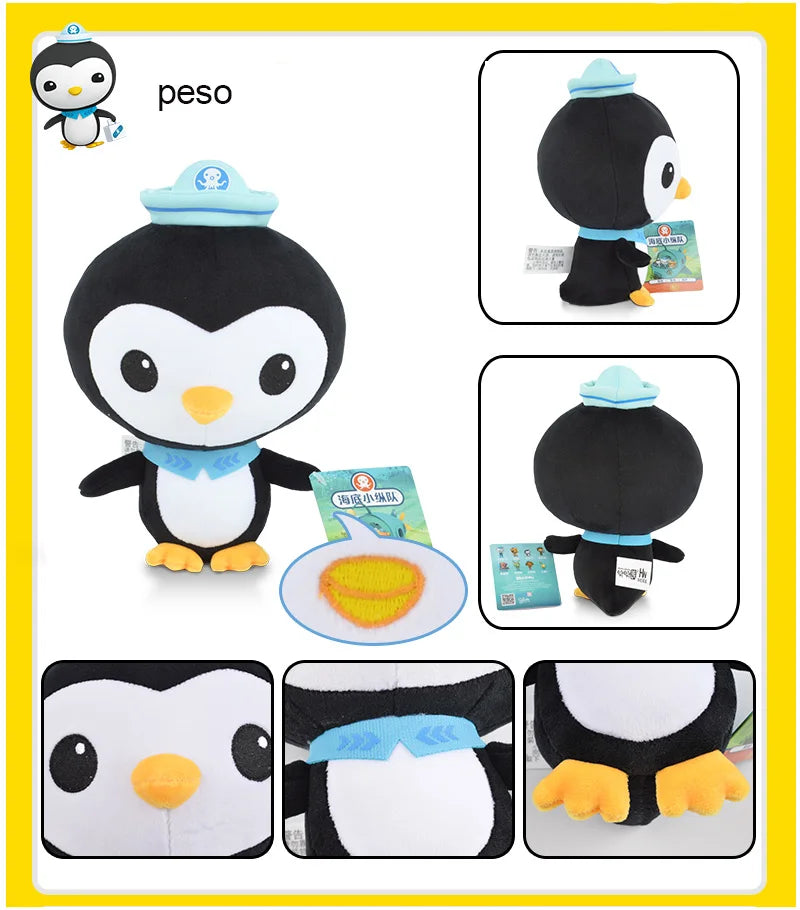 Jouets en peluche originaux Octonauts 19 cm Barnacles Peso Kwazii Tweak Vegimal Animal en peluche fête anniversaire cadeau enfant Noël fille jouet