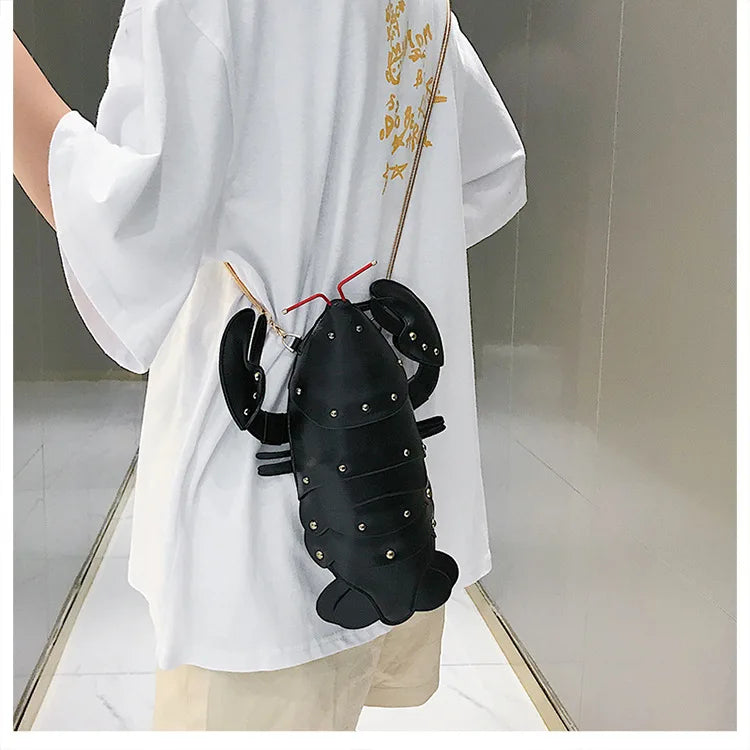 Lobster Shoulder Bag Brand Design Mini Women Handbag 3d Cartoon Animal Shape Crossbody Bags Fashion Chains Messenger Bag