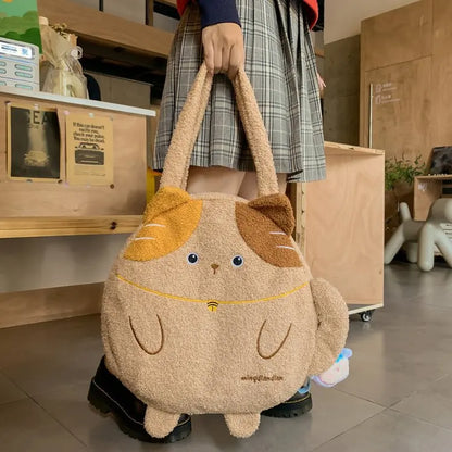 Sac en peluche Kawaii pour femmes et filles, sac à bandoulière, sacs à main et porte-monnaie de grande capacité, sac fourre-tout en poils d'agneau imitation