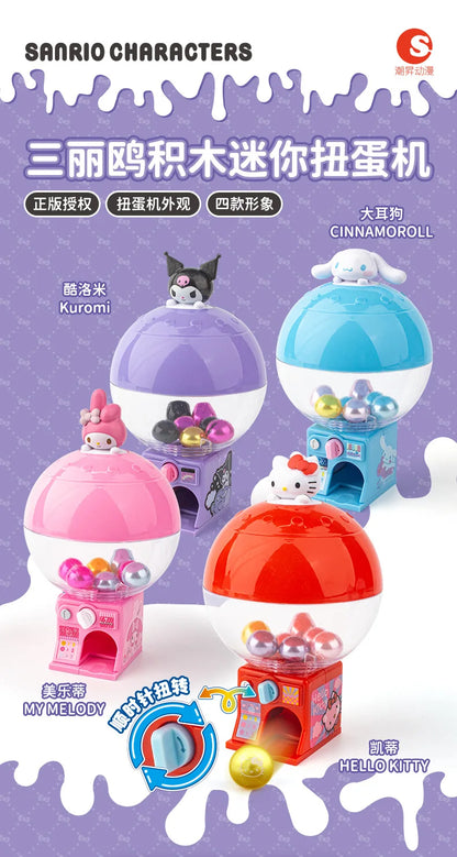 Mini machine à tordre les œufs Sanrio Hello Kitty Kuromi Kawaii, jouet de dessin animé pour enfants, cadeau de jeu