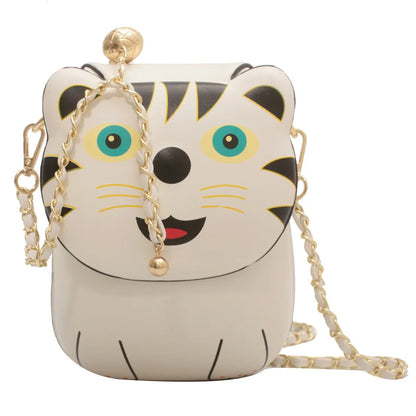 Cartoon Small Bag 2022 Summer New Fashion Printing Cute Funny Cat Style Single Shoulder Messenger Mobile Phone Bag