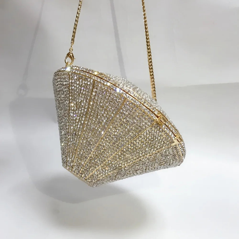 Monedero con cristales brillantes y diamantes de imitación para mujer, bolso de mano brillante, bolso cruzado para boda, fiesta de graduación