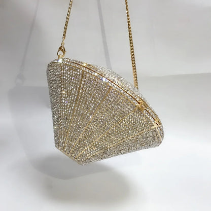 Monedero con cristales brillantes y diamantes de imitación para mujer, bolso de mano brillante, bolso cruzado para boda, fiesta de graduación