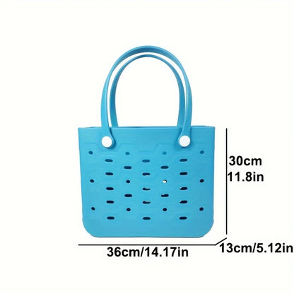 Bolso de mano de goma EVA de gran capacidad, impermeable, lavable, para mujer, tendencia de verano, bolso de playa de goma 2024