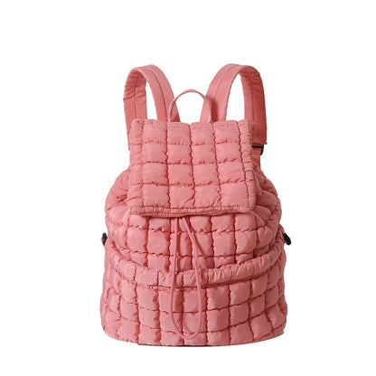 Mochilas acolchadas de moda para mujer, mochilas acolchadas de nailon suave de diseñador para niñas, bolsos de viaje livianos, bolsos universitarios