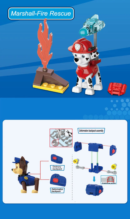 Genuine Paw Patrol Egg Block Action Figure Toy Mighty Pup Super Paws CHASE Marshall Skye Rubble Anime Toys Children Gifts