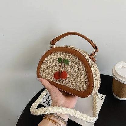 Fashion Summer straw bag Women Handbags Designer Wicker Woven Bag Tote beach bag PU 2022 Summer New Flap Crossbody Bag