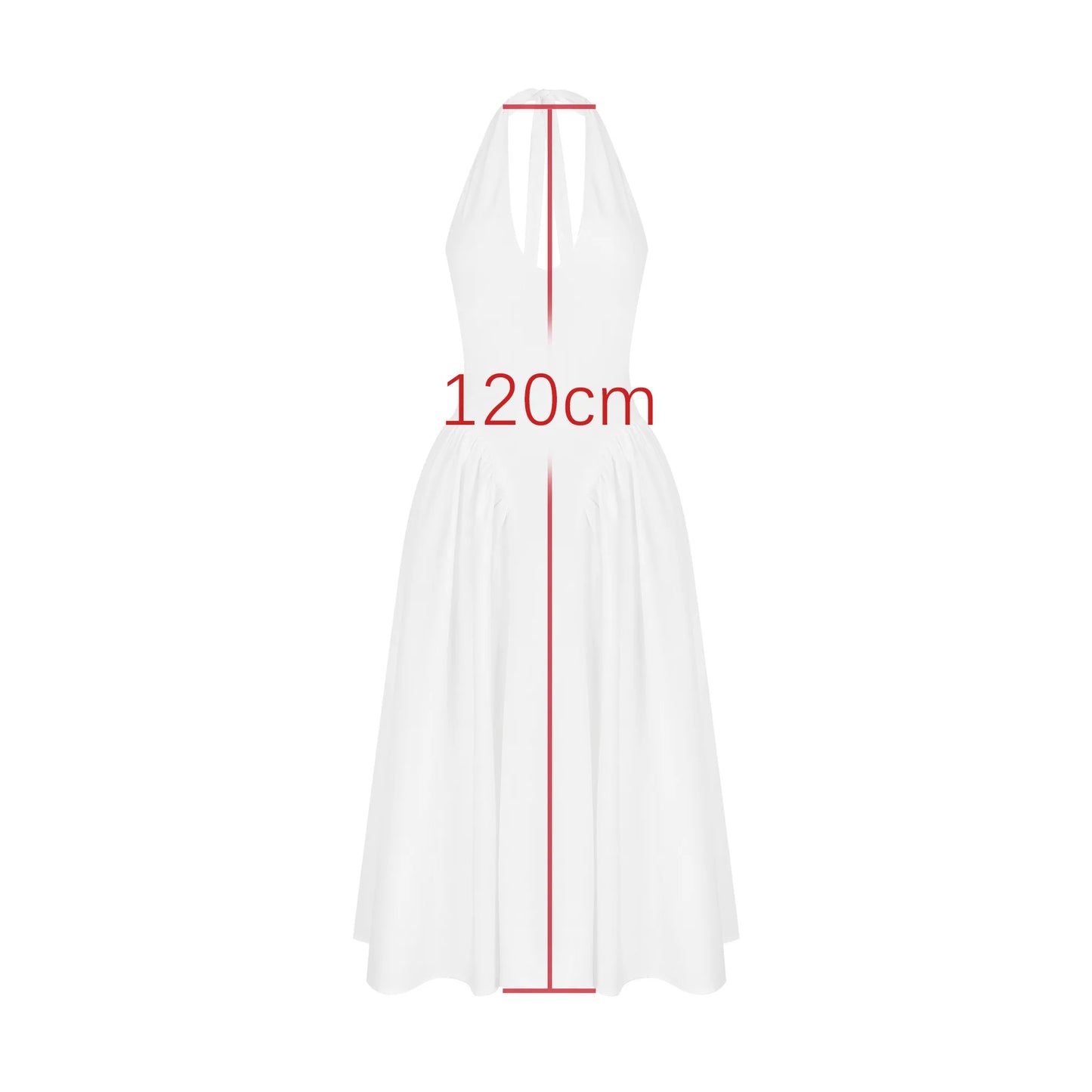 Suninheart Summer Maxi Dresses for Women 2024 New in Halter White Party Dresses Sexy Casual Backless Long Dresses Flare Bottom