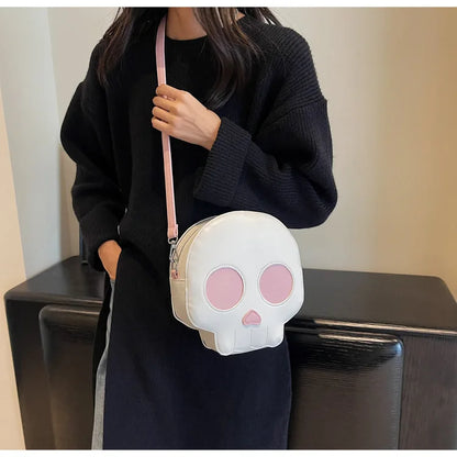 Halloween Gift Bag Women Funny Ghost Shoulder Bag Black White Funny Cute Handbags Chic Ins Crossbody Shopper Bag