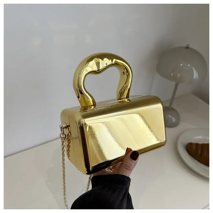 Acrylic box bag for women fashion chain shoulder bag women's chain crossbody dinner bag