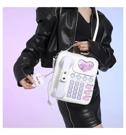 Bolso de mano para mujer, divertido bolso de hombro con forma de teléfono para niñas, estilo de moda femenino, lindo bolso cruzado