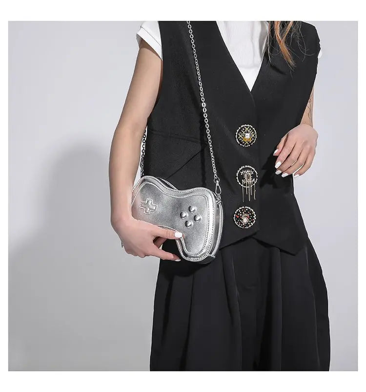 Bolso de cadena pequeño para mujer, bolso de hombro con mini asa, bolso cruzado para mujer con máquina de juegos