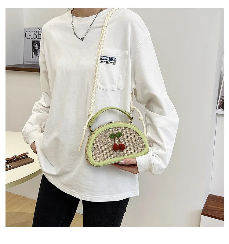 Fashion Summer straw bag Women Handbags Designer Wicker Woven Bag Tote beach bag PU 2022 Summer New Flap Crossbody Bag