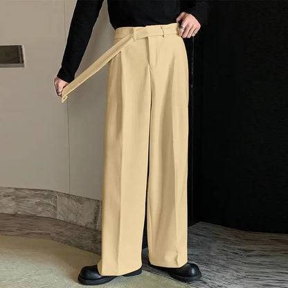 Pantalons pour hommes 2024 Couleur unie Joggers coréens Taille élastique Pantalons droits Hommes Lâche Streetwear Mode Décontracté Pantalons longs INCERUN