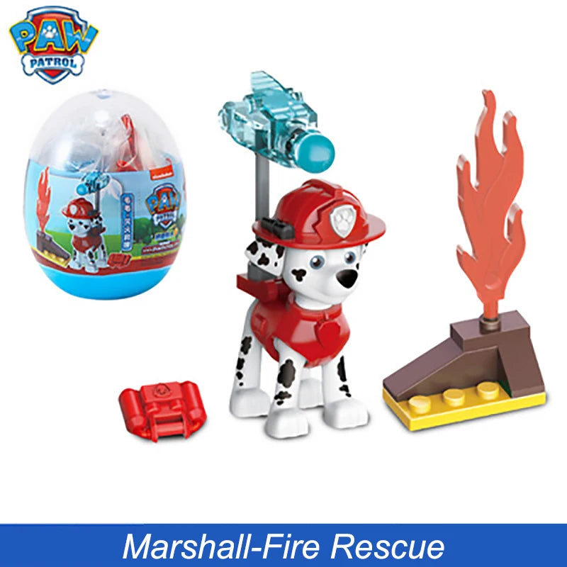 Genuine Paw Patrol Egg Block Action Figure Toy Mighty Pup Super Paws CHASE Marshall Skye Rubble Anime Toys Children Gifts