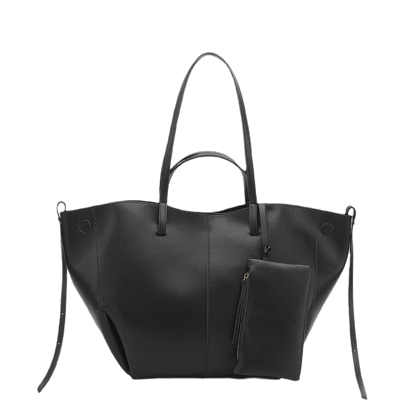 Bolso de mano grande de trapecio de moda, bolsos de diseñador para mujer, bolsos de hombro de cuero sintético mate suave de lujo con monederos pequeños, tendencia 2024