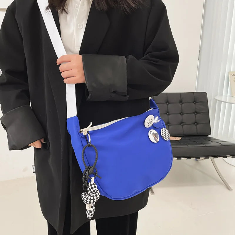 Korean Fashion New Nylon Bag Women Klein Blue Hot Sell Crossbody Bags For Women Student Shoulder Bag Handbags Bolsa Mujer Itabag