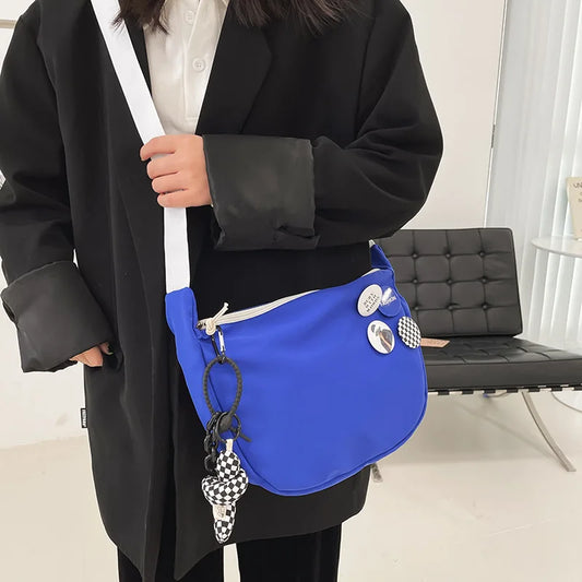 Korean Fashion New Nylon Bag Women Klein Blue Hot Sell Crossbody Bags For Women Student Shoulder Bag Handbags Bolsa Mujer Itabag