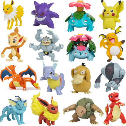 Figuras de Pokémon de 5 a 10 cm, modelo Charmander, Popplio, Litten, Pikachu, Arceus, figuras de acción, juguetes coleccionables