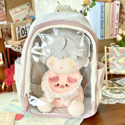 Y2K Japanese Kawaii Itabag For 40cm Doll School Bags For Teenage Girls Big Transparent Ita Bag Display Dolls JK Backpack Women