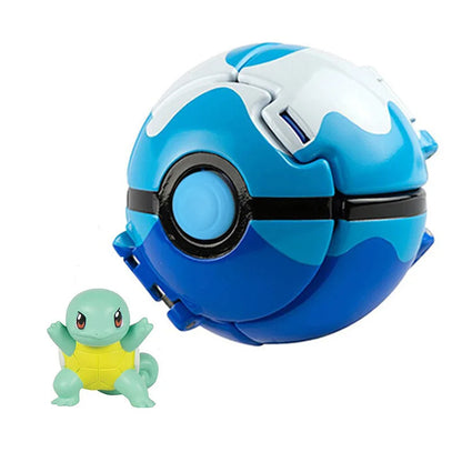 Figurine d'anime Pokemon Ball Pokeball Pikachu Squirtle Pocket Monster Variant Pokémon Elf Ball Toy Action Model Gift Achat en gros