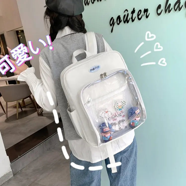 Mochilas japonesas para chicas de secundaria, bolsos transparentes, mochilas para mujer, mochilas femeninas, mochilas JK, mochilas escolares para chicas adolescentes