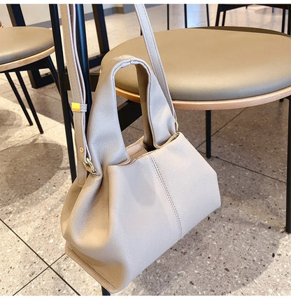 Bolsos de mano de moda con diseño de caja fruncida para mujer, bolsos de hombro tipo caja francesa de diseñador, bolsos cruzados de cuero sintético mate de lujo, bolsos de mano sencillos para mujer