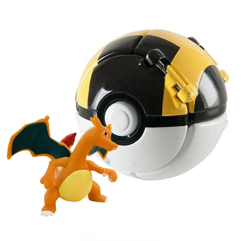 Figurine d'anime Pokemon Ball Pokeball Pikachu Squirtle Pocket Monster Variant Pokémon Elf Ball Toy Action Model Gift Achat en gros