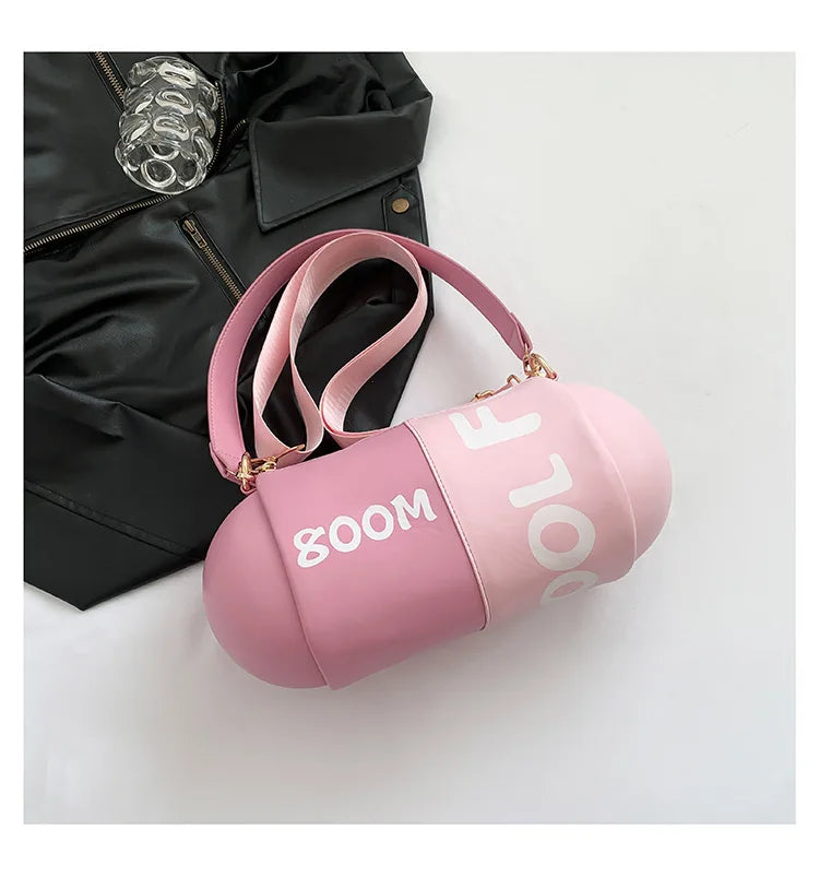 Bolso bandolera divertido para niñas con forma de píldora