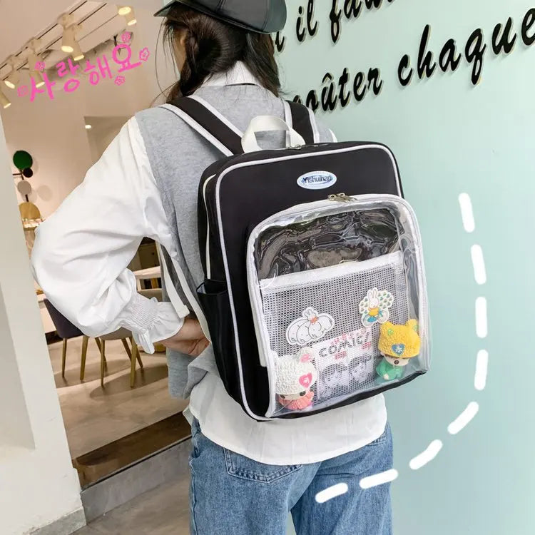 Mochilas japonesas para chicas de secundaria, bolsos transparentes, mochilas para mujer, mochilas femeninas, mochilas JK, mochilas escolares para chicas adolescentes